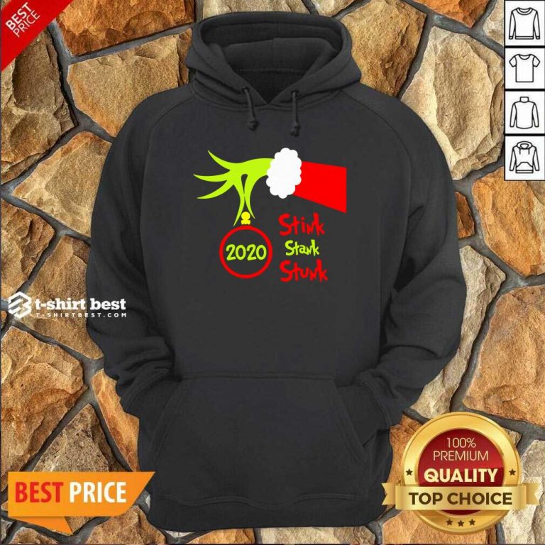 Grinch Hand Holding 2020 Stink Stank Stunk Hoodie - Design By 1tees.com