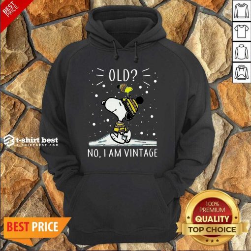 Snoopy And Woodstock Old No I Am Vintage Hoodie - Design By 1tees.com