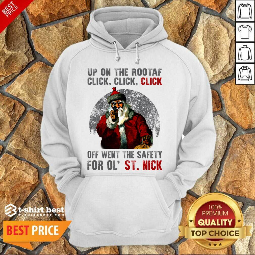 Up On The Rooftop Funny Santa Claus Hoodie - Design By 1tees.com
