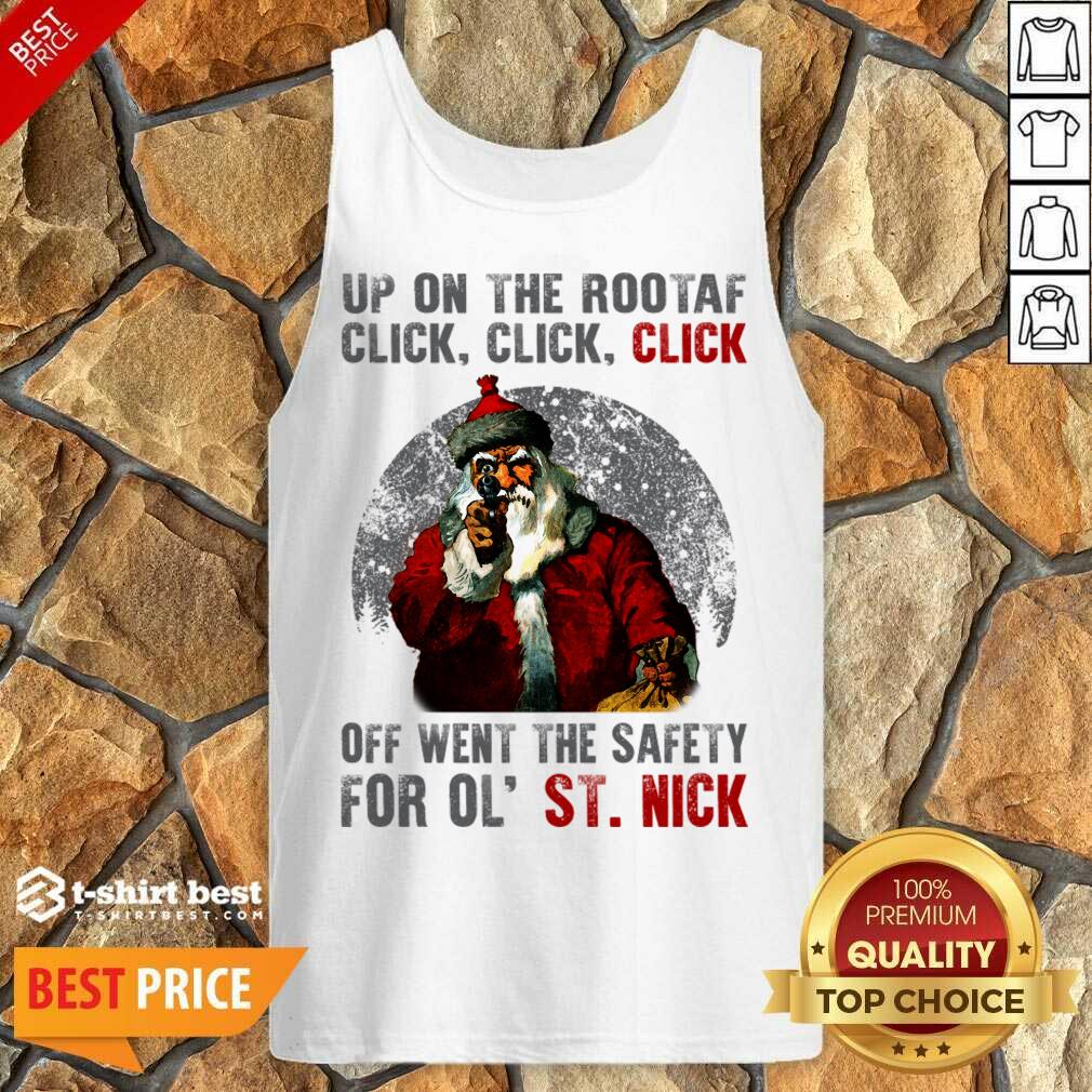 Up On The Rooftop Funny Santa Claus Tank Top - Design By 1tees.com