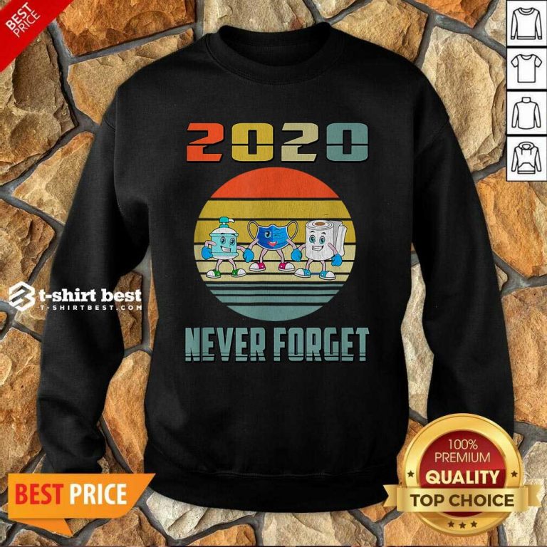 Never Forget 2020 Mask Toilet Paper Vintage Sweatshirt - Design By 1tees.com