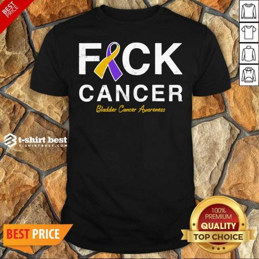 Official Raise Support Bladder Ribbon Cancer Awareness Pun Shirt - Design By 1tees.com