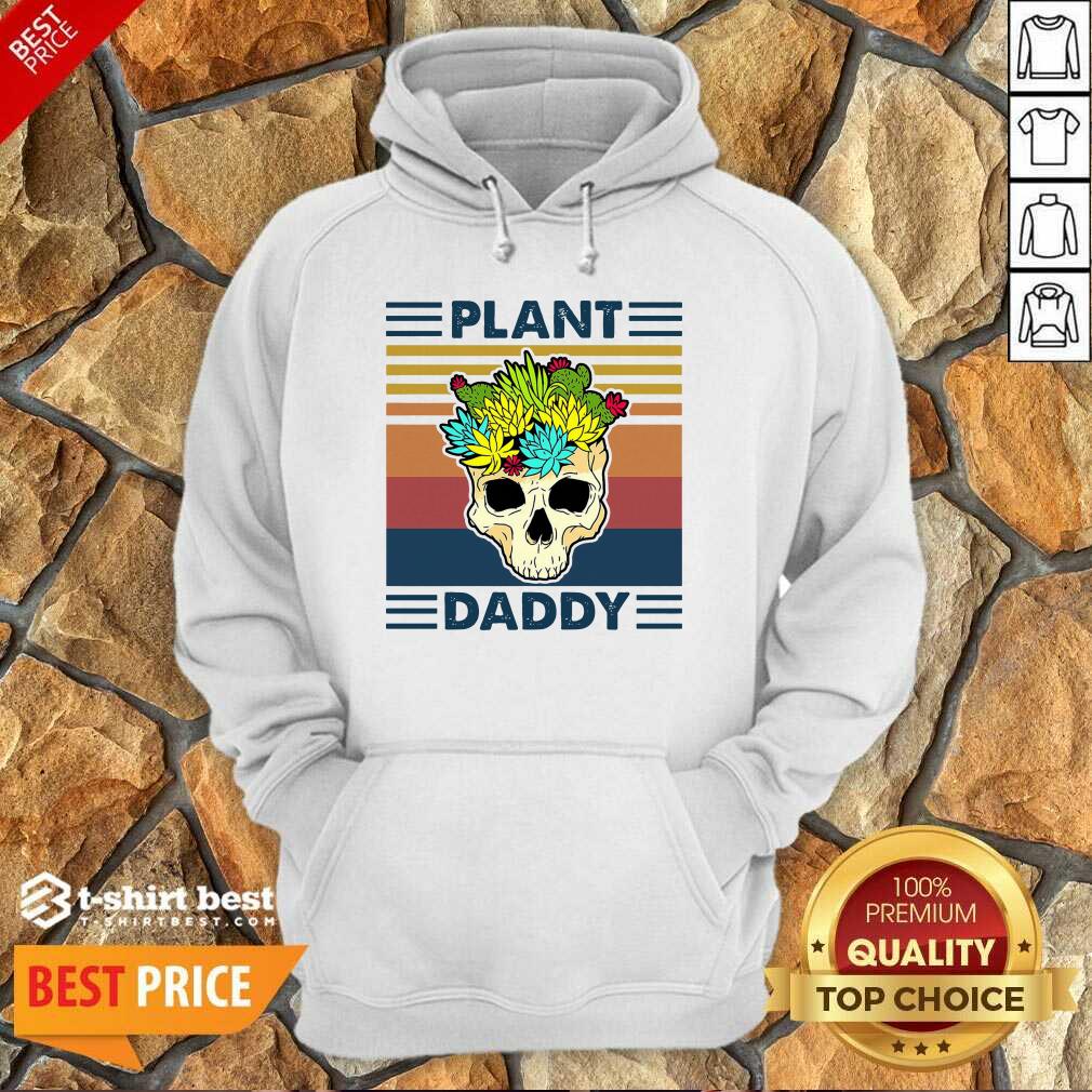 Skull Plant Daddy Vintage Retro Hoodie - Design By 1tees.com