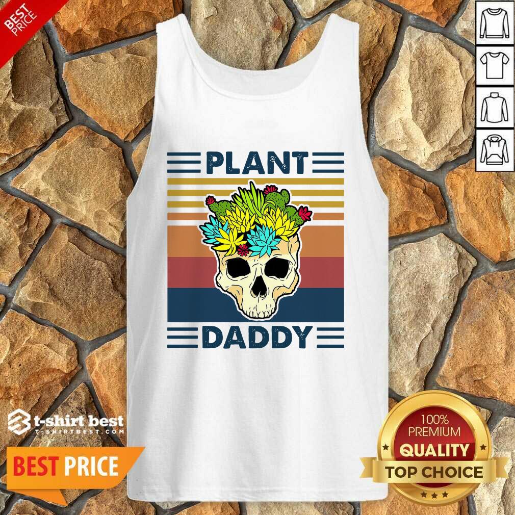 Skull Plant Daddy Vintage Retro Tank Top - Design By 1tees.com