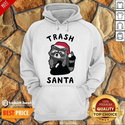 Trash Santa Merry Christmas Hoodie - Design By 1tees.com
