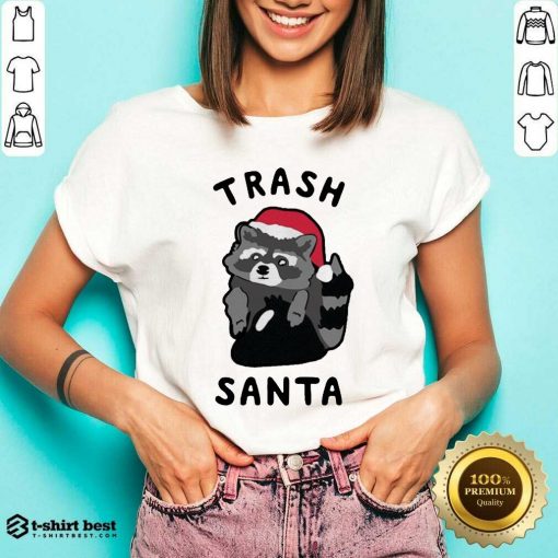 Trash Santa Merry Christmas V-neck - Design By 1tees.com