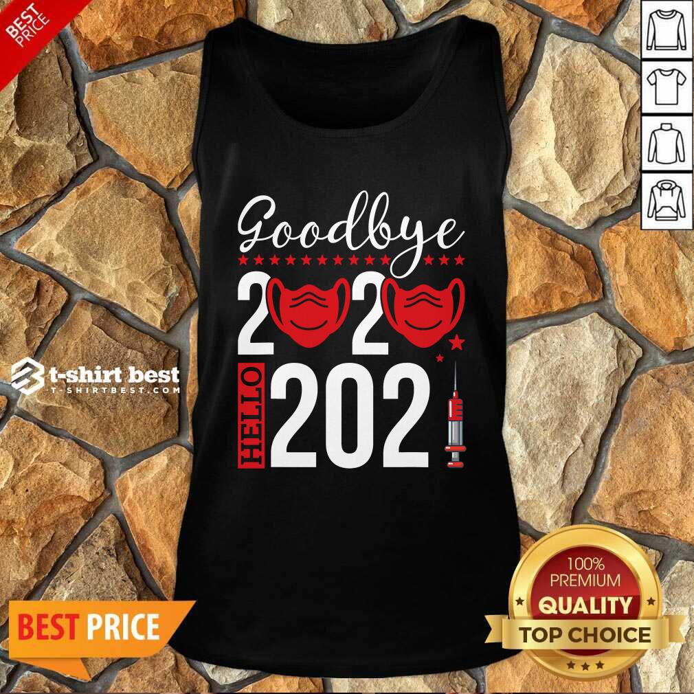 Goodbye 2020 Hello 2021 Mask Vaccine -Happy New Year Eve Tank Top - Design By 1tees.com