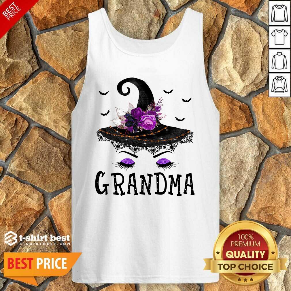 Grandma Witch Hat Halloween Tank Top - Design By 1tees.com