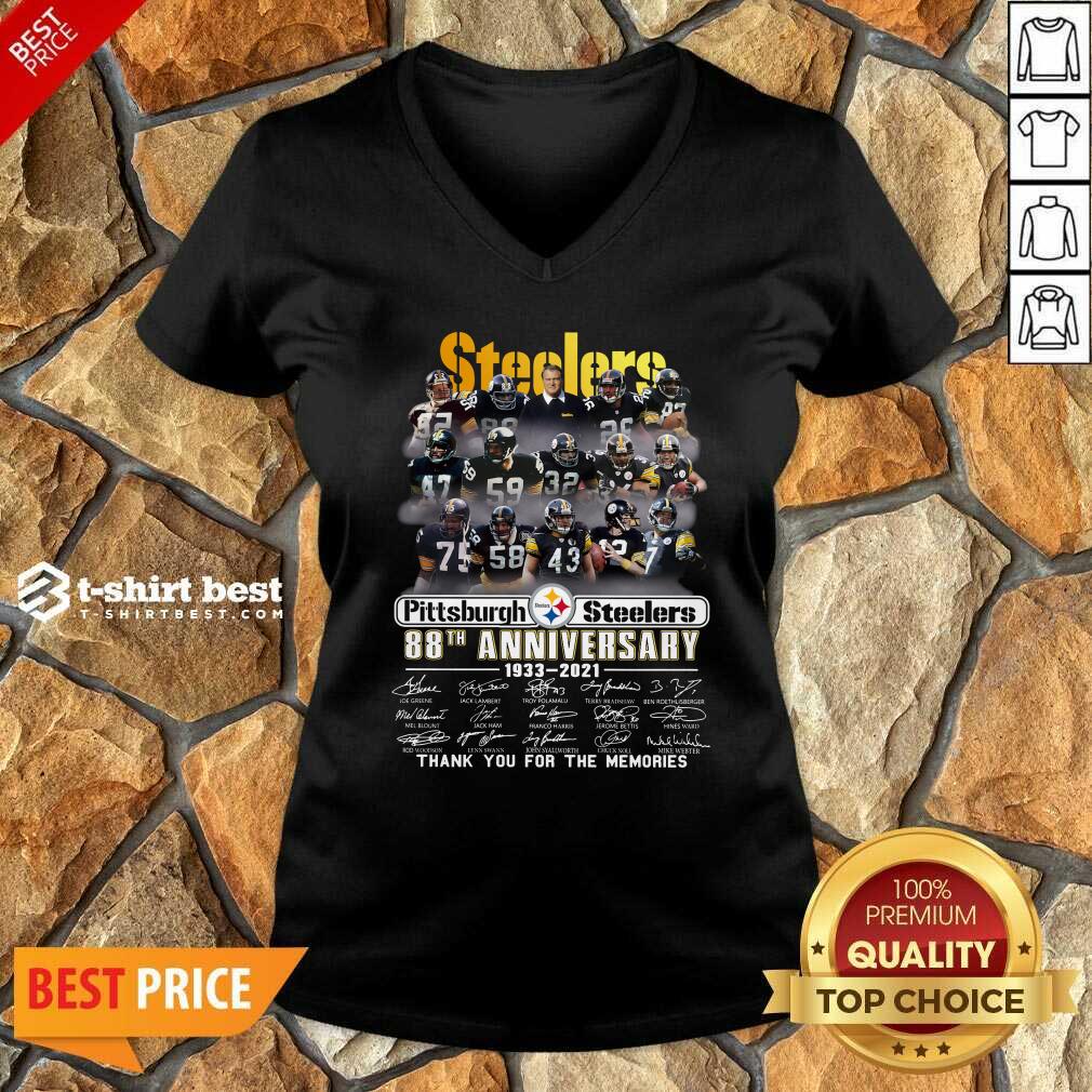 Pittsburgh Steelers 88th Anniversary 1933 2021 V-neck - Design By 1tees.com