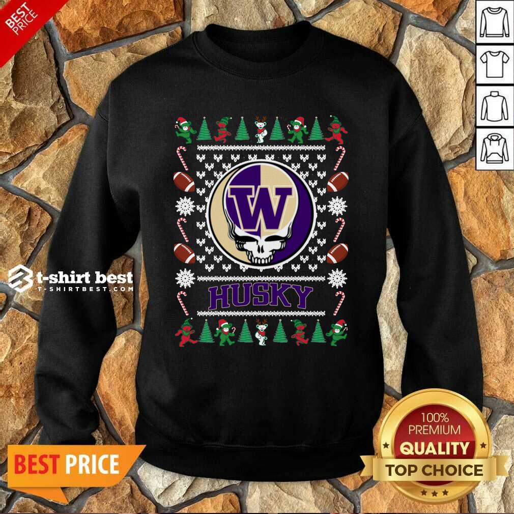 Washington Huskies Grateful Dead Ugly Christmas Sweatshirt - Design By 1tees.com