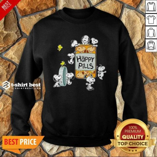 Snoopy And Woodstock Happy Pills Sweatshirt - Design By 1tees.com