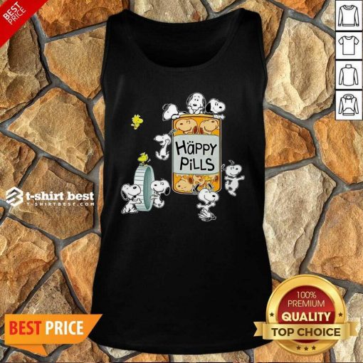 Snoopy And Woodstock Happy Pills Tank Top - Design By 1tees.com