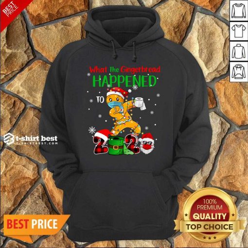 What The Gingerbread Happened To 2020 Gingerbread Face Mask Hoodie - Design By 1tees.com
