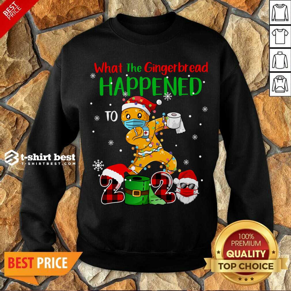 What The Gingerbread Happened To 2020 Gingerbread Face Mask Sweatshirt - Design By 1tees.com