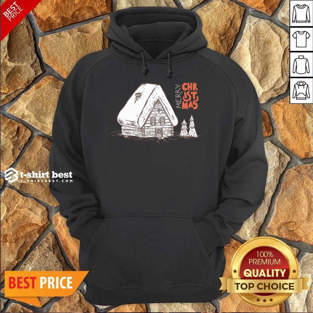 Winter Vacation Home Wooden House Merry Christmas Time Hoodie - Design By 1tees.com