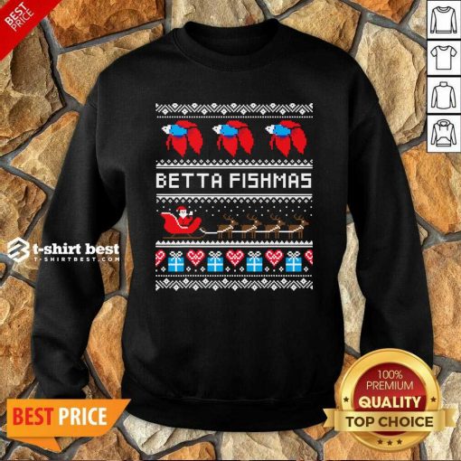 Betta Fishmas Ugly Christmas Sweatshirt - Design By 1tees.com