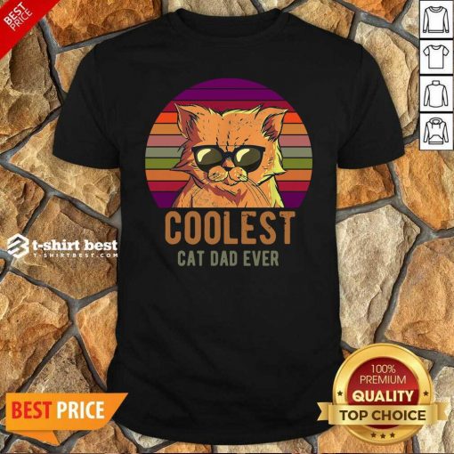 Coolest Cat Dad Ever Vintage Shirt - Design By 1tees.com