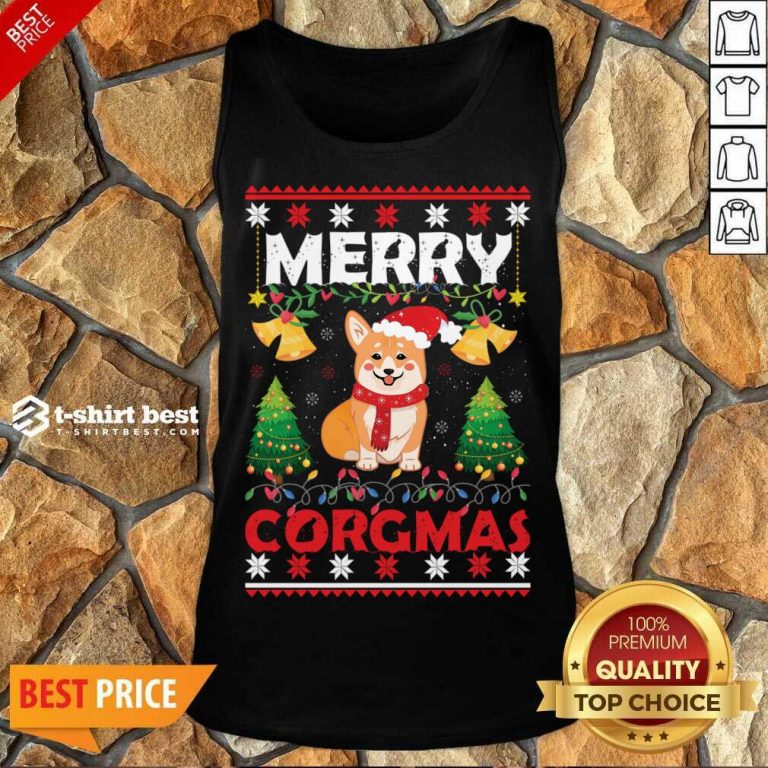 Merry Corgmas For Christmas Season Tank Top - Design By 1tees.com