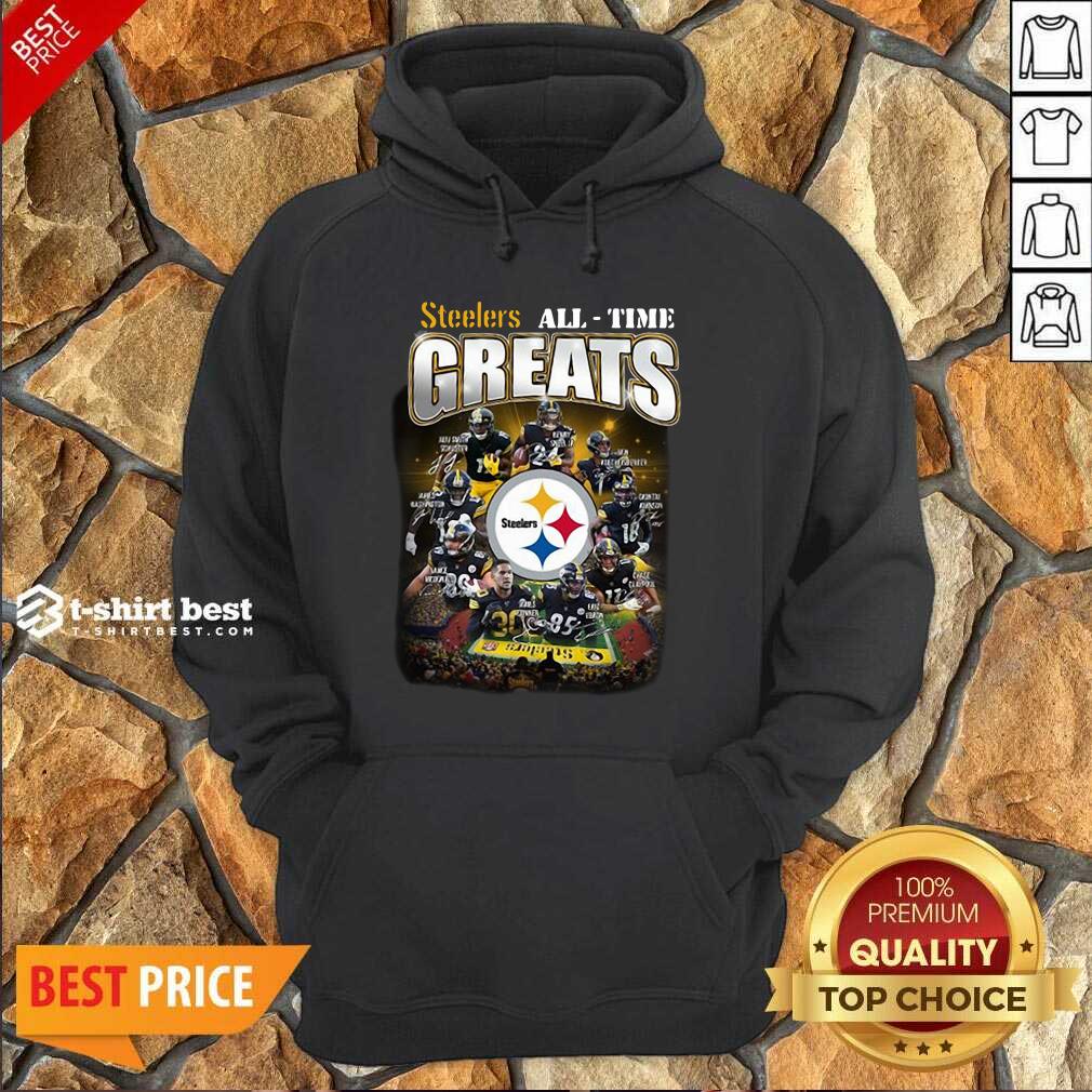 Pittsburgh Steelers All Time Greats Signatures Hoodie - Design By 1tees.com