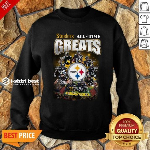 Pittsburgh Steelers All Time Greats Signatures Sweatshirt - Design By 1tees.com