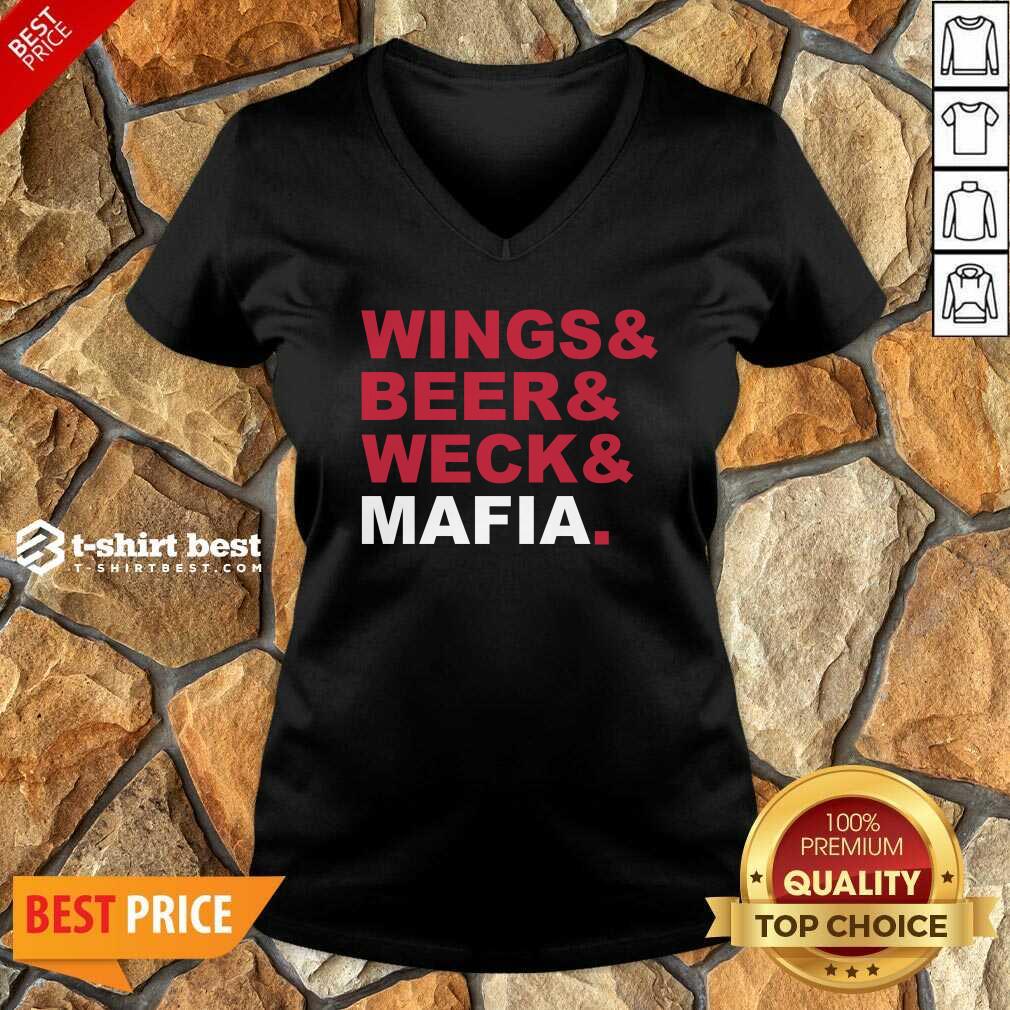Buffalo Bills Wings And Beer And Weck And Mafia V-neck - Design By 1tees.com