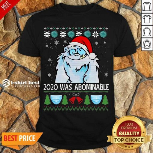 Top 2020 Was Abominable Ugly Merry Christmas Shirt - Design By 1tees.com
