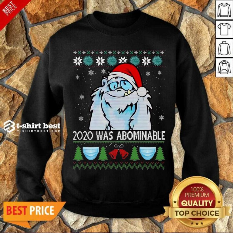 2020 Was Abominable Ugly Merry Christmas Sweatshirt - Design By 1tees.com