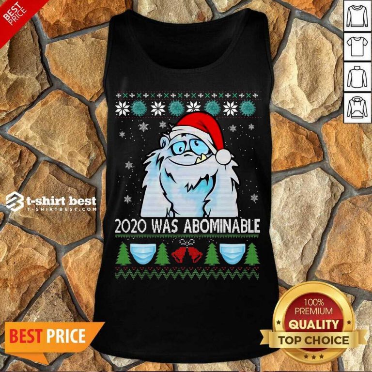 2020 Was Abominable Ugly Merry Christmas Tank Top - Design By 1tees.com