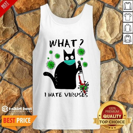 Back Cat Kill Corona What I Hate Viruses Tank Top - Design By 1tees.com