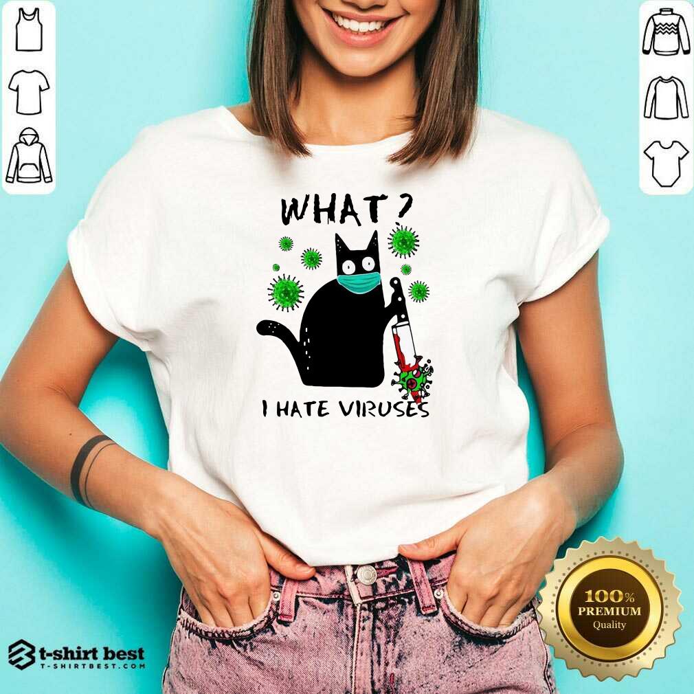  Back Cat Kill Corona What I Hate Viruses V-neck - Design By 1tees.com