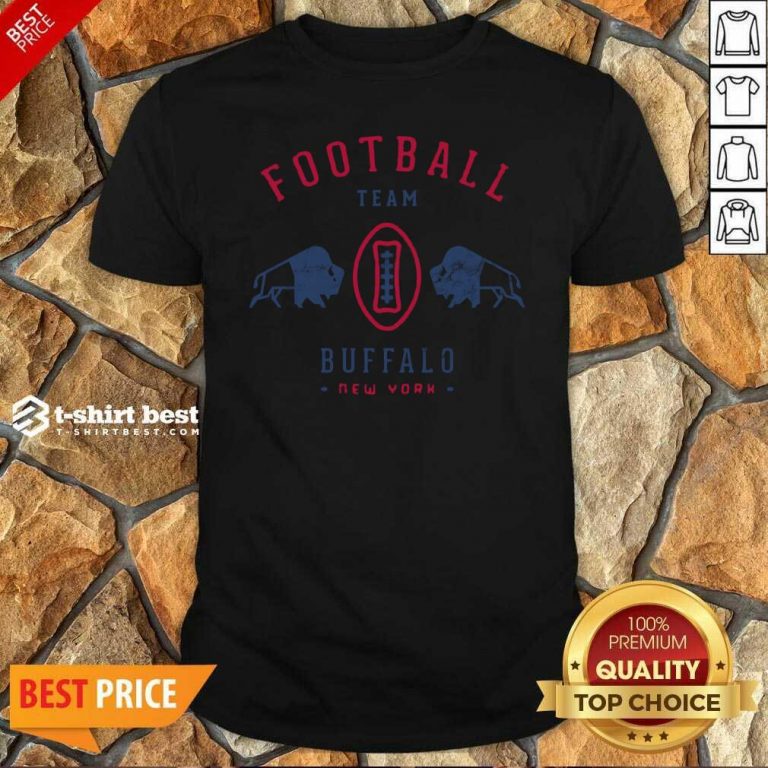 Cool Modern Buffalo Bills Retro Team Crest Shirt - Design By 1tees.com