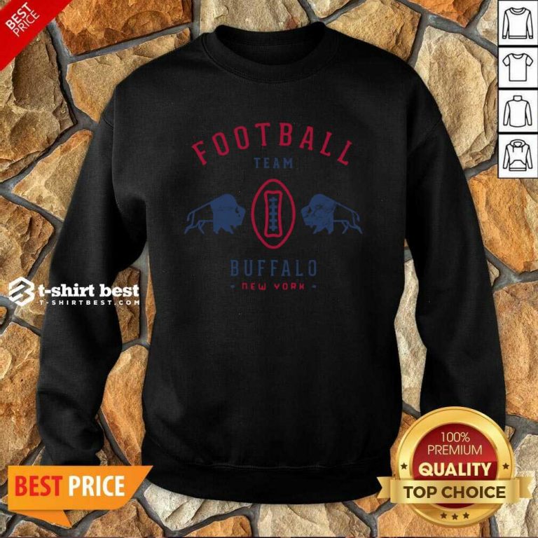 Cool Modern Buffalo Bills Retro Team Crest Sweatshirt - Design By 1tees.com