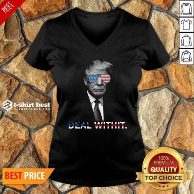 Donald Trump Deal Withit American Flag V-neck - Design By 1tees.com