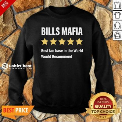 Buffalo Bills Mafia Best Fanbase In The World Would Recommend Sweatshirt - Design By 1tees.com