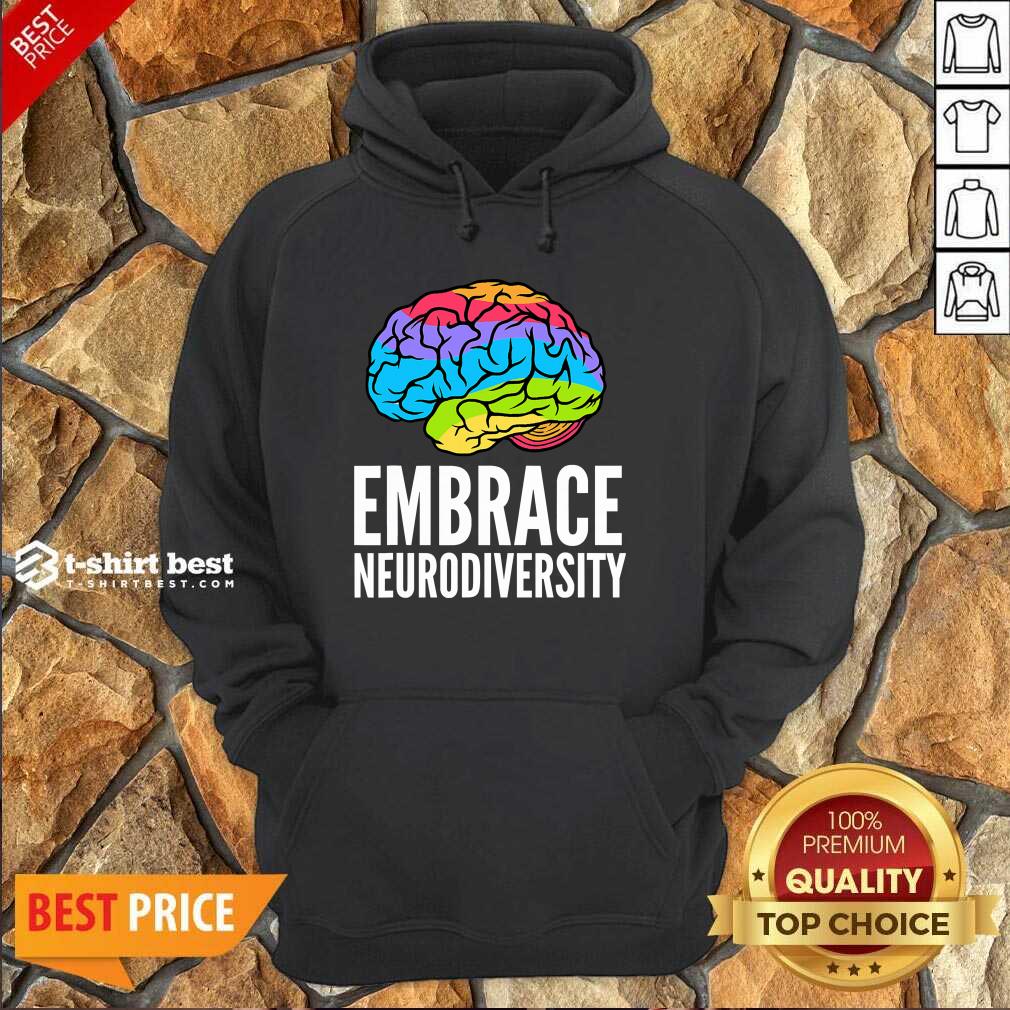 Embrace Neurodiversity Brain Adhd Autism Asd Awareness Hoodie - Design By 1tees.com