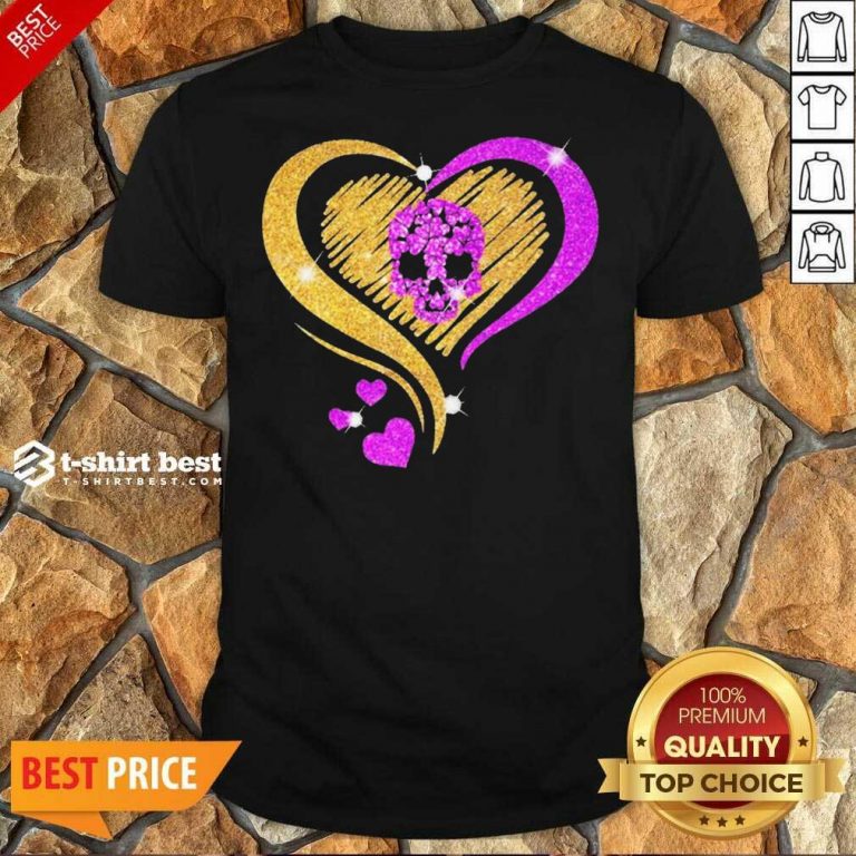 Skull Heart Bling Shirt - Design By 1tees.com