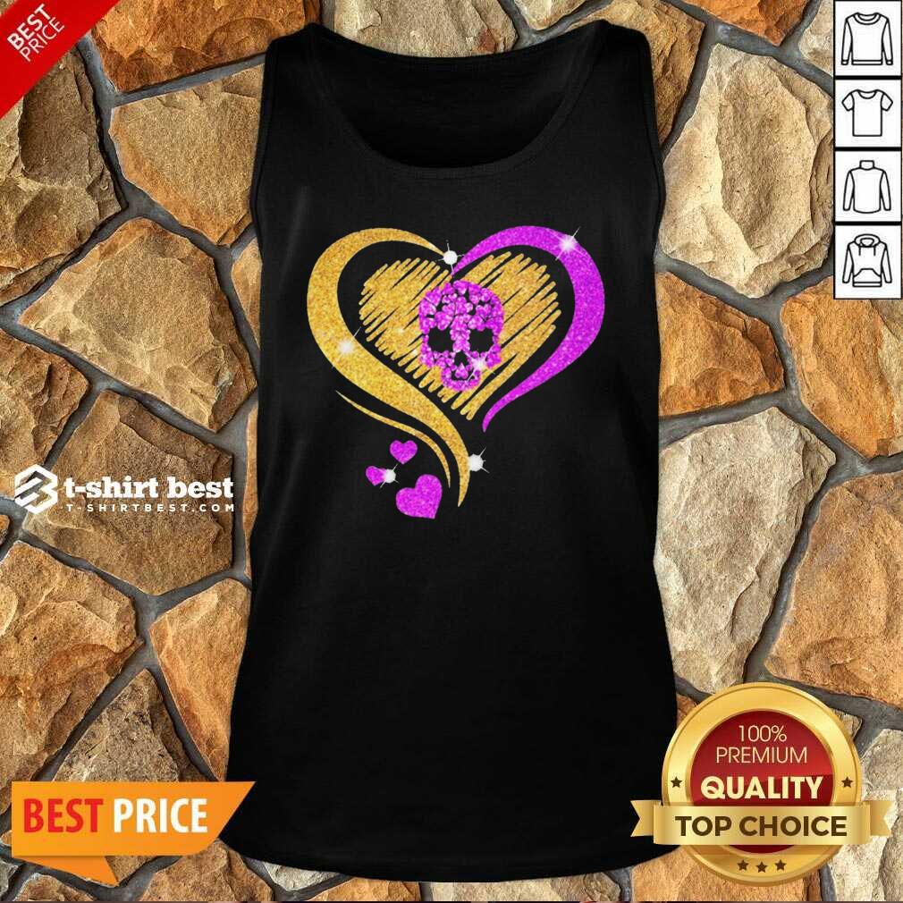 Skull Heart Bling Tank Top - Design By 1tees.com