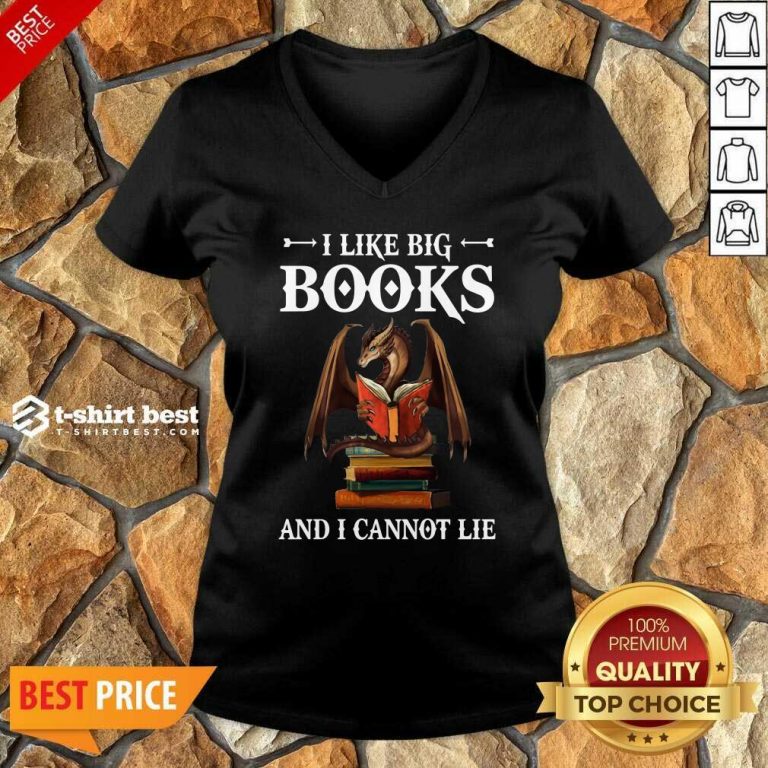 Dragon I Like Big Books And I Cannot Lie V-neck - Design By 1tees.com