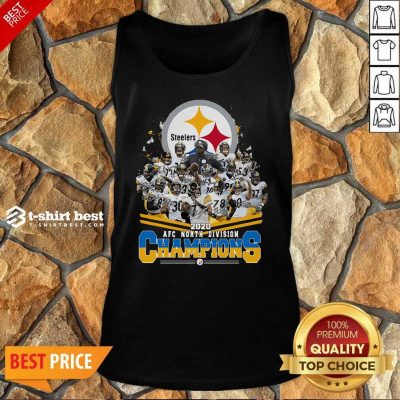 Pittsburgh Steelers 2020 AFC North Division Champion Signatures Tank Top - Design By 1tees.com