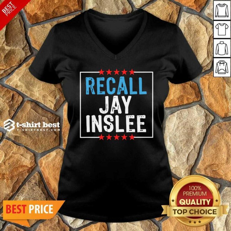 Recall Jay Inslee Stars Election V-neck - Design By 1tees.com
