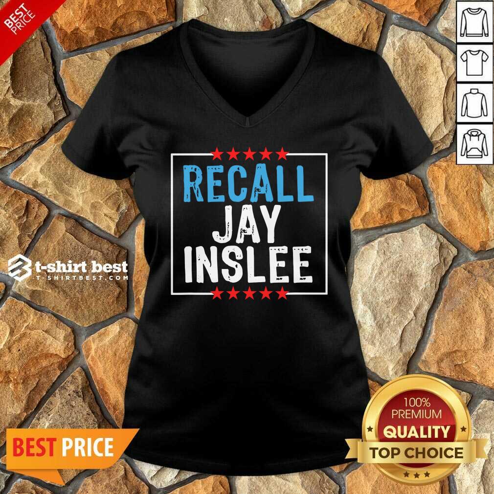 Recall Jay Inslee Stars Election V-neck - Design By 1tees.com