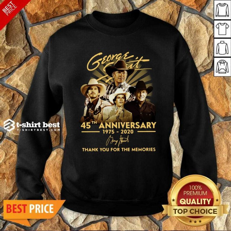 George Strait 45th Anniversary 1975 2020 Thank You For The Memories Signature Hoodie - Design By 1tees.com