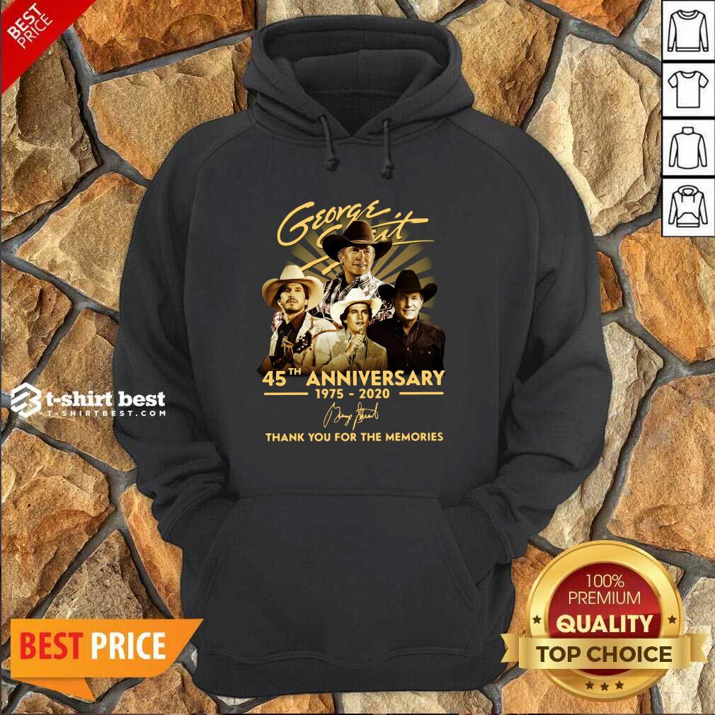 George Strait 45th Anniversary 1975 2020 Thank You For The Memories Signature Hoodie - Design By 1tees.com