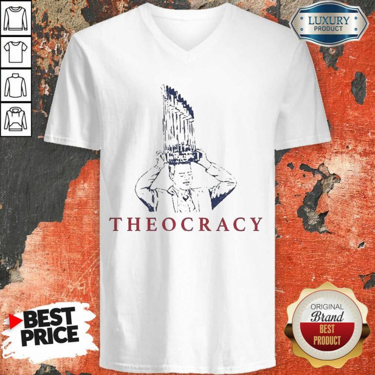 Terrific Chicago Bears 2 Theocracy V-neck - Design by T-shirtbest.com