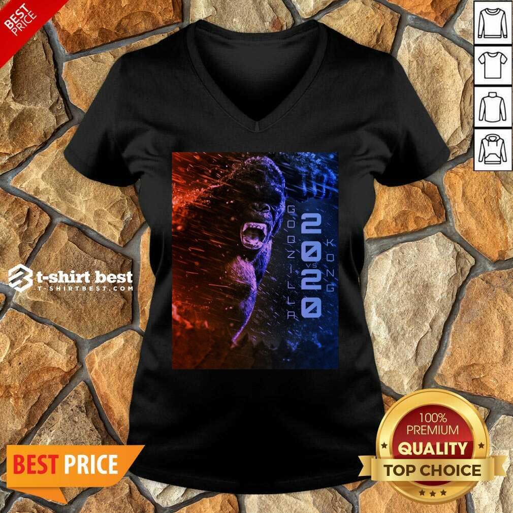 Attractive Filtrados Juguetes Ve Godzilla Vs Kong 2021 V-neck - Design by T-shirtbest.com