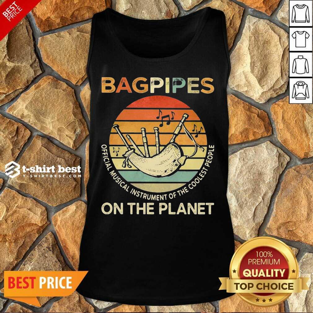 Bagpipes Musical Instrument 4 On The Planet Tank Top - Design by T-shirtbest.com