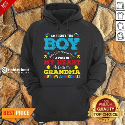 Boy Calls Me Grandma 9 Autism Awareness Hoodie - Design by T-shirtbest.com
