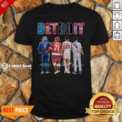 Detroit 4 Stafford Larkin Griffin Mize Signatures Shirt - Design by T-shirtbest.com