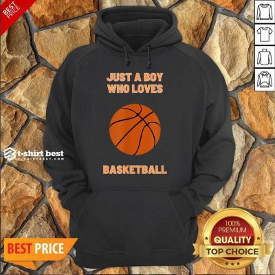 Just A Boy Who Loves 1 Basketball Hoodie - Design by T-shirtbest.com