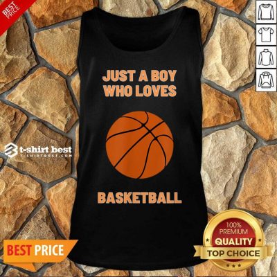 Just A Boy Who Loves 1 Basketball Tank Top - Design by T-shirtbest.com